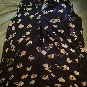 Joan Vass Navy Sleeveless Blouse